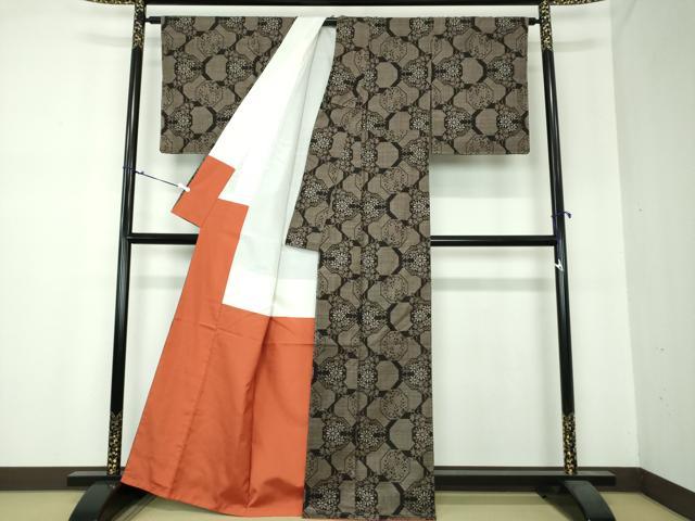 平和屋着物●本場大島紬 7マルキ 亀甲花文 正絹 逸品 未使用 DAAS3843ps