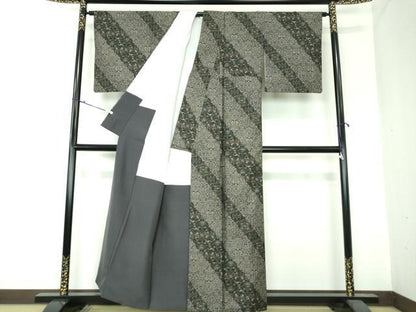 平和屋着物●本場大島紬 訪問着 9マルキ 立涌鳥獣花文 正絹 逸品 DAAS3848ps