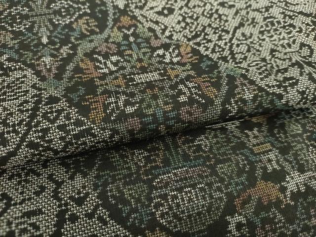 平和屋着物●本場大島紬 訪問着 9マルキ 立涌鳥獣花文 正絹 逸品 DAAS3848ps