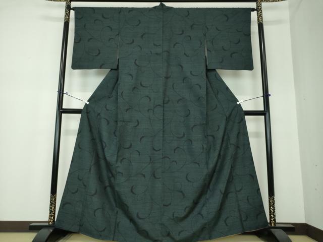 平和屋着物●塩沢紬　唐草文　正絹　逸品　DAAS3853ps