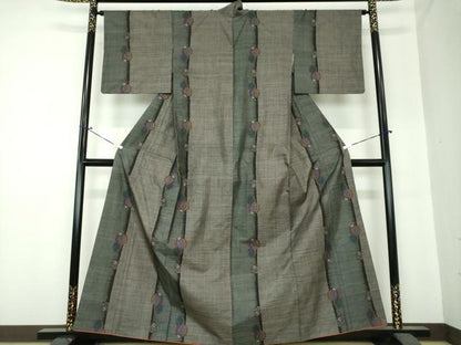 平和屋着物●本場大島紬 9マルキ 紙風船 間道 正絹 逸品 DAAS3857ps