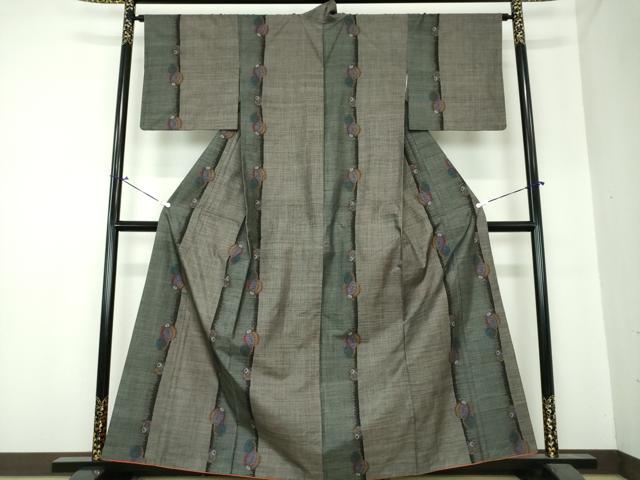平和屋着物●本場大島紬 9マルキ 紙風船 間道 正絹 逸品 DAAS3857ps