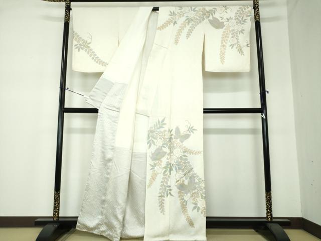 平和屋着物●訪問着 絞り 辻が花 舞蝶文 金銀彩 正絹 逸品 DAAS3860ps