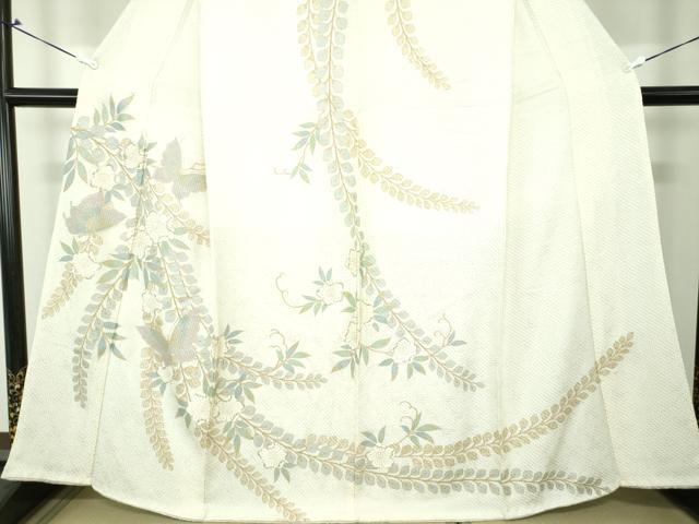平和屋着物●訪問着 絞り 辻が花 舞蝶文 金銀彩 正絹 逸品 DAAS3860ps