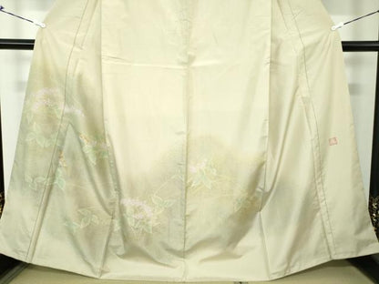 平和屋着物●本場大島紬 訪問着 作家物 手描き 花鳥文 正絹 逸品 DAAS3876ps