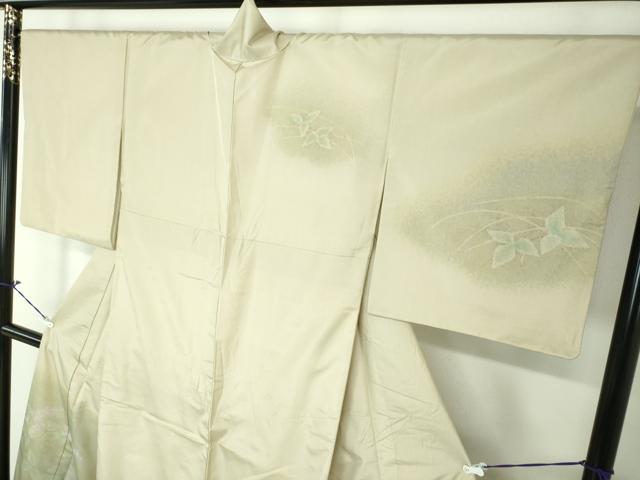 平和屋着物●本場大島紬 訪問着 作家物 手描き 花鳥文 正絹 逸品 DAAS3876ps