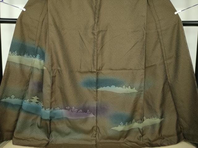 平和屋着物●訪問着　お召地　風景文　暈し染め　正絹　逸品　DAAS3877ps
