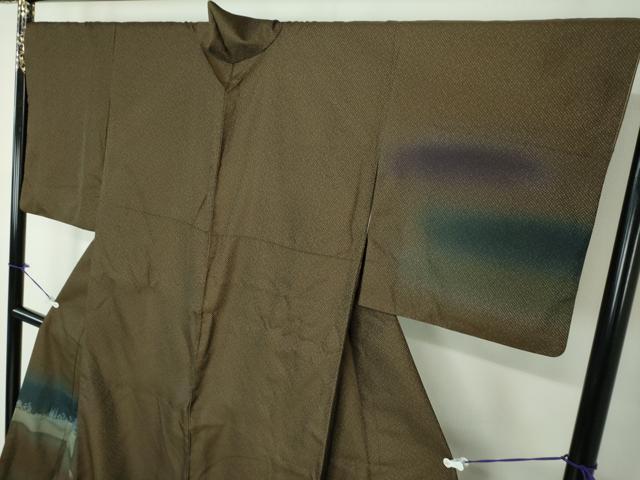 平和屋着物●訪問着　お召地　風景文　暈し染め　正絹　逸品　DAAS3877ps