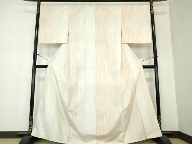 平和屋着物●上質な紬 変わり縞 正絹 逸品 未使用 DAAS3885ps