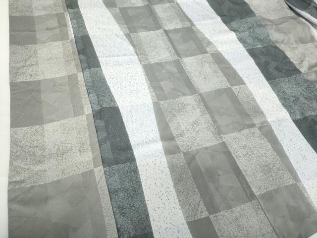 平和屋着物●上質な小紋 変わり市松 正絹 逸品 DAAS3900ps