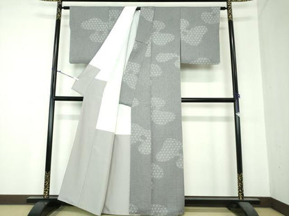 平和屋着物●上質な小紋 霞文 正絹 逸品 DAAS3910ps