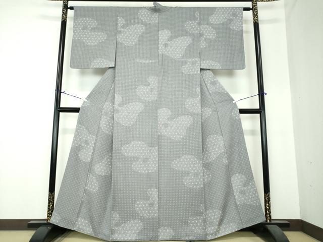 平和屋着物●上質な小紋 霞文 正絹 逸品 DAAS3910ps
