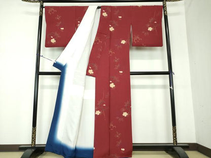 平和屋着物●上質な小紋　舞桜　金彩　正絹　逸品　DAAS3917ps
