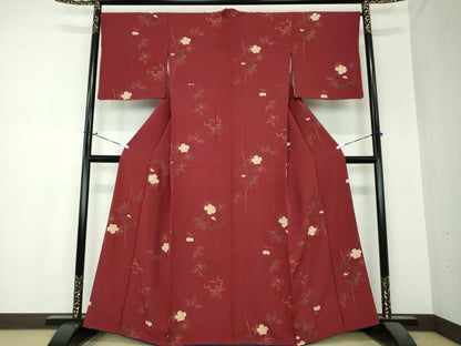 平和屋着物●上質な小紋　舞桜　金彩　正絹　逸品　DAAS3917ps