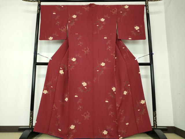 平和屋着物●上質な小紋　舞桜　金彩　正絹　逸品　DAAS3917ps