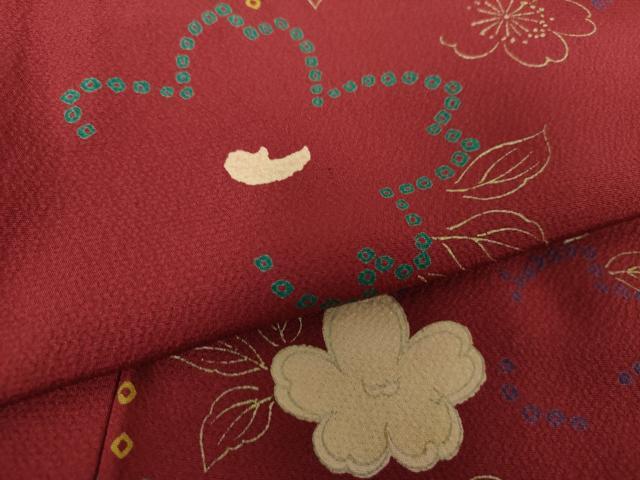 平和屋着物●上質な小紋　舞桜　金彩　正絹　逸品　DAAS3917ps