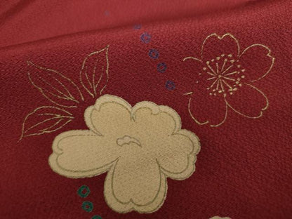 平和屋着物●上質な小紋　舞桜　金彩　正絹　逸品　DAAS3917ps