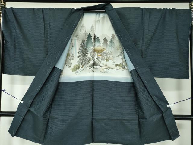 平和屋着物●男性　本場大島紬　アンサンブル　キングサイズ　長羽織　100亀甲　総詰め　正絹　逸品　未使用　DAAS3942ps