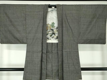 平和屋着物●男性 本場大島紬 アンサンブル 100亀甲 総詰め 正絹 逸品 DAAS3949ps