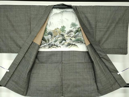 平和屋着物●男性 本場大島紬 アンサンブル 100亀甲 総詰め 正絹 逸品 DAAS3949ps