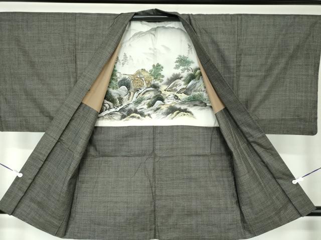 平和屋着物●男性 本場大島紬 アンサンブル 100亀甲 総詰め 正絹 逸品 DAAS3949ps