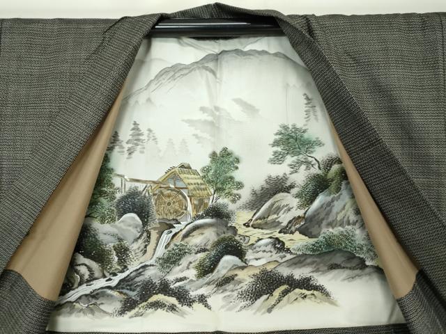 平和屋着物●男性 本場大島紬 アンサンブル 100亀甲 総詰め 正絹 逸品 DAAS3949ps