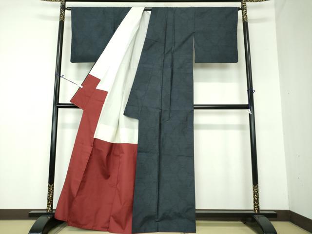 平和屋着物●本場大島紬 網目文 正絹 逸品 DAAS3979ps