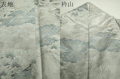 平和屋着物●本場大島紬 白大島 7マルキ 総絣 雲取り花文 正絹 逸品 DAAS3983ps