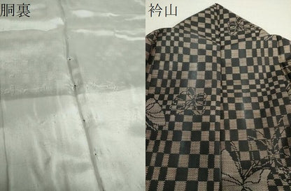 平和屋着物●本場大島紬　9マルキ　舞蝶文　正絹　逸品　DAAS3987ps