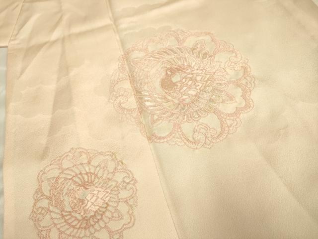 平和屋着物▽中国三大刺繍 相良刺繍 総刺繍 訪問着 単衣 花鳥文 正絹 逸品 DAAS4012du