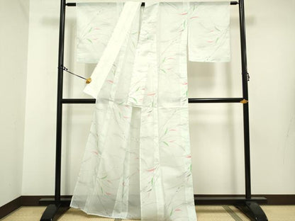 平和屋着物＊夏物　小紋　絽　薄文　洗える着物　DAAS4219du