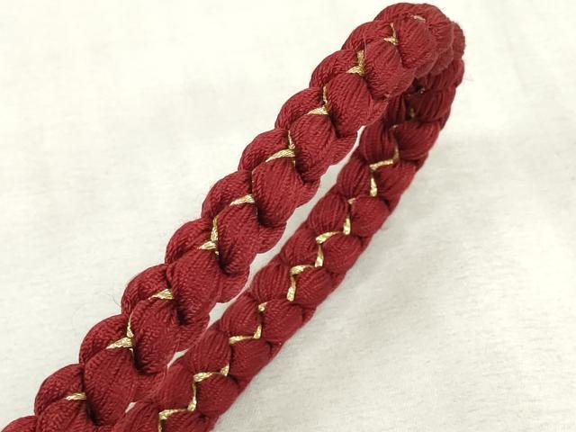 平和屋着物●和装小物 振袖用帯締め 飾り付き パール 飾り玉 丸組 金糸 逸品 未使用 DAAS6351zzz