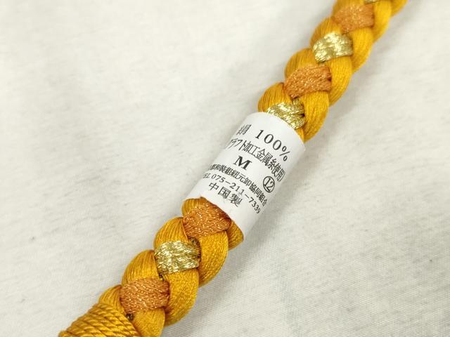 平和屋着物●和装小物 振袖用帯締め 飾り付き パール 丸組 金糸 逸品 未使用 DAAS6423zzz