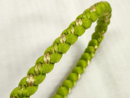 平和屋着物●和装小物 振袖用帯締め 飾り付き パール 飾り玉 つまみ細工 丸組 金糸 逸品 未使用 DAAS6427zzz