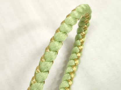平和屋着物●和装小物　振袖用帯締め　飾り付き　パール　ラインストーン　丸組　金糸　逸品　未使用　DAAS6430zzz