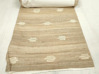 平和屋着物●インド・アッサム 野蚕糸 手織 ムガシルク 袋帯 帯反物 霞文 逸品 未使用 DAAS6578zzz