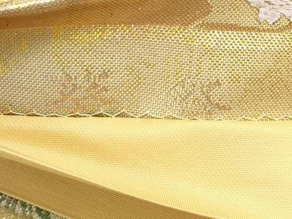 平和屋着物◎六通柄袋帯　葵祭　流水御所車花文　金銀糸　正絹　逸品　DAAS7240xg