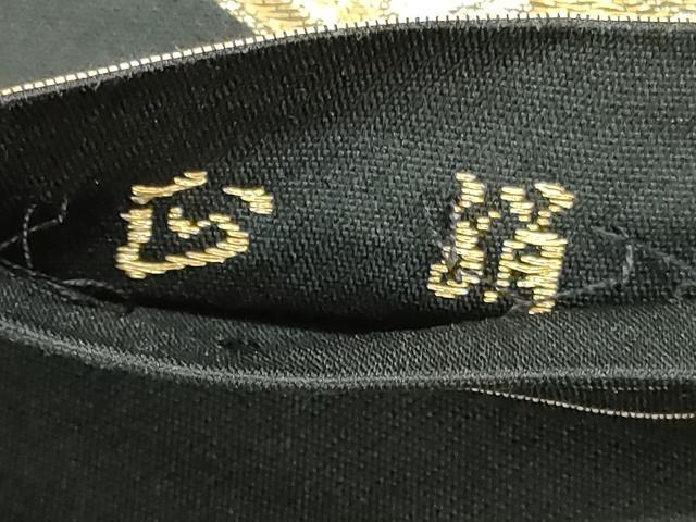 平和屋着物◎六通柄 本袋帯 正倉院更紗花文 黒地 金糸 正絹 逸品 DAAS7244xg
