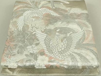 平和屋着物◎六通柄袋帯 彩京錦 鳳凰花文 プラチナ箔二重引 正絹 逸品 DAAS8231qp