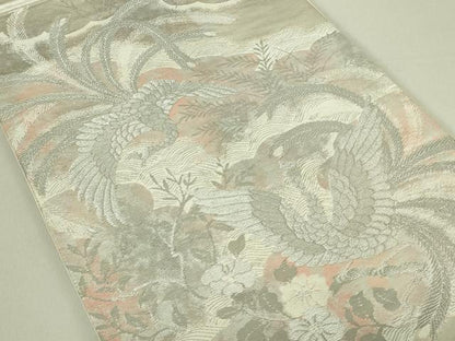 平和屋着物◎六通柄袋帯 彩京錦 鳳凰花文 プラチナ箔二重引 正絹 逸品 DAAS8231qp
