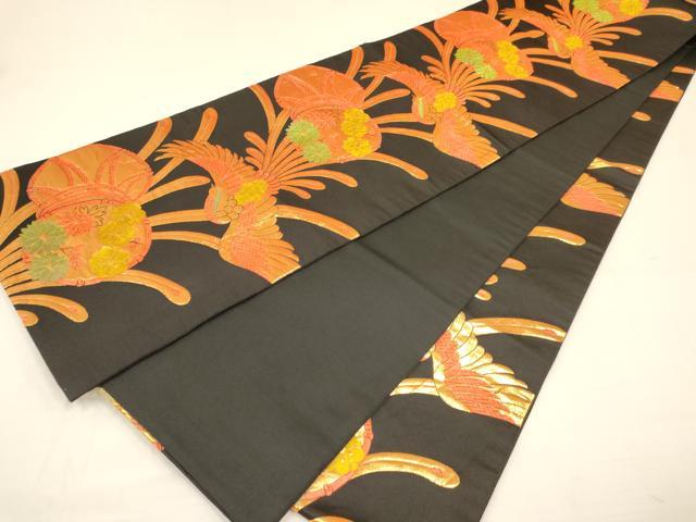 平和屋着物∵女の子 十三参り 子供 祝着・袋帯セット 駒刺繍 絵巻牡丹花文 金彩 逸品 DAAS9005ma