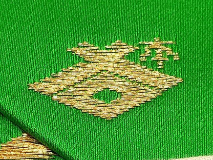 平和屋着物∵女の子　十三参り　子供　祝着・袋帯セット　駒刺繍　花蝶文　暈し染め　金彩　逸品　DAAS9066ma