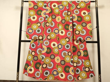 平和屋着物∵女の子 十三参り 子供 祝着 刺繍 菊尽くし 金彩 洗える着物 DAAS9131ma