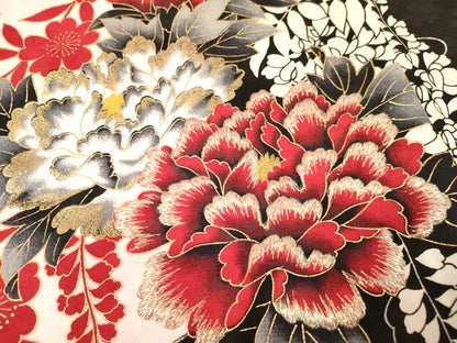 平和屋着物∵女の子 十三参り 子供 祝着 刺繍 牡丹花文 金彩 洗える着物 DAAS9137ma