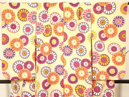 平和屋着物∵女の子 十三参り 子供 祝着 刺繍 菊尽くし 金彩 洗える着物 DAAS9138ma
