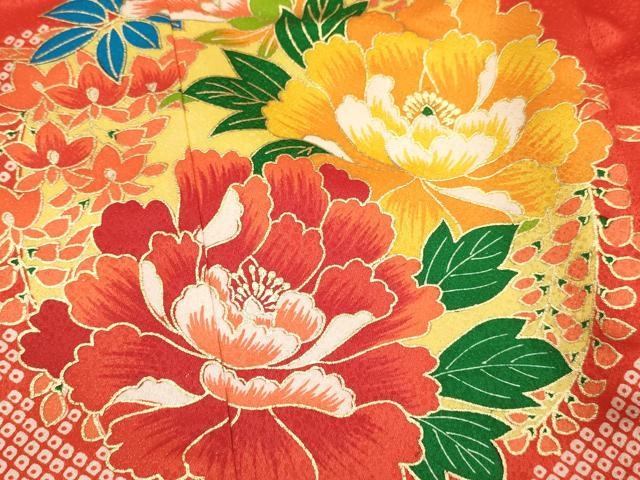 平和屋着物[]お宮参り　女の子　祝着　産着　初着　のしめ　駒刺繍　飛鶴花丸文　金彩　逸品　DAAS9170ma