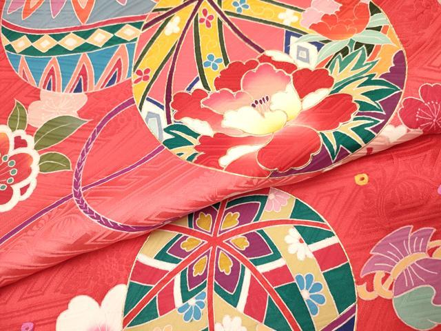 平和屋着物[]お宮参り　女の子　祝着　産着　初着　のしめ　絞り　鞠花文　暈し染め　金彩　逸品　DAAS9199ma
