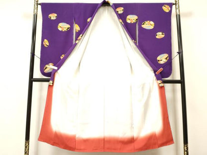 平和屋着物∵女の子 十三参り 子供 ぽっくり下駄 金彩 逸品 未使用 DAAS9257ma