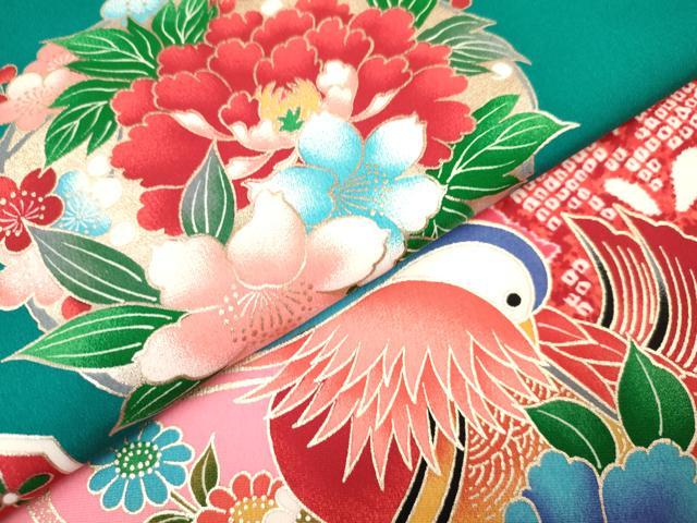 平和屋着物[]お宮参り　女の子　祝着　産着　初着　のしめ　鞠　鴛鴦　鼓雪輪花蝶文　暈し染め　金銀彩　DAAS9309ma