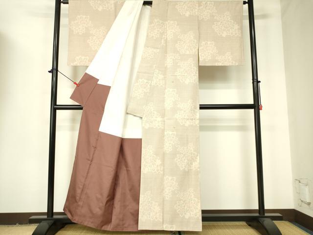 平和屋着物○上質な紬 草花間道 正絹 逸品 未使用 DAAT1198tw